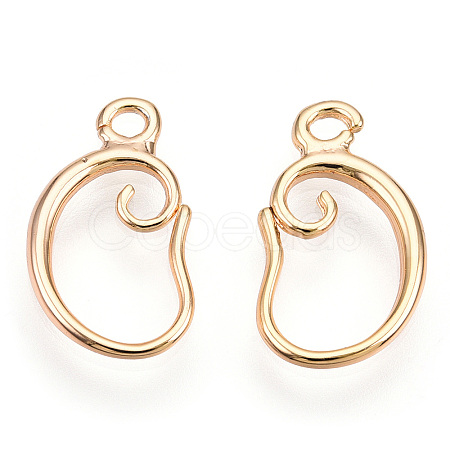 Brass Earring Hooks LS-KK-I649-05G-NF-1
