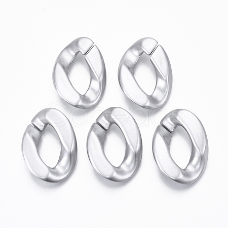 Spray Painted CCB Plastic Linking Rings CCB-R104-03D-02-1