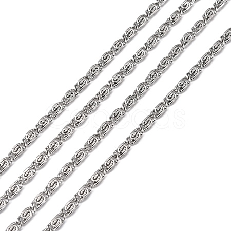 Tarnish Resistant 304 Stainless Steel Lumachina Chains CHS-R009-15-1