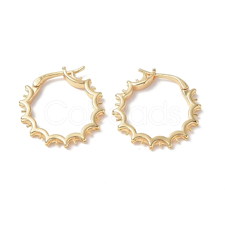 Brass Hoop Earring Finding KK-P223-24G-1