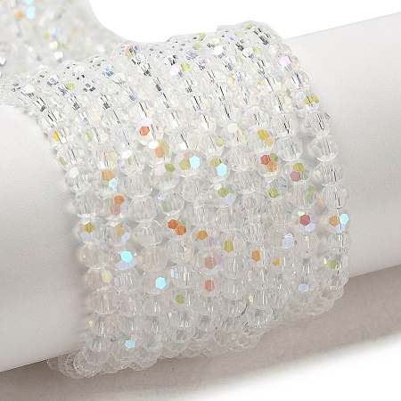 Electroplate Transparent Glass Beads Strands LS-EGLA-A035-T3mm-L19-1