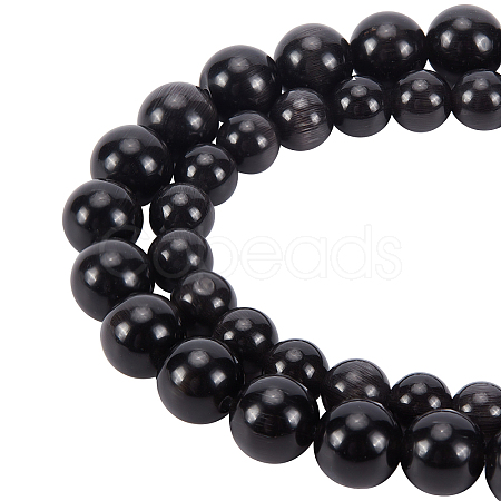 88Pcs 2Strands 2 Style Cat Eye Beads G-BC0001-13-1