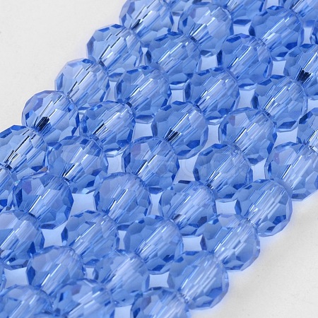 Transparent Glass Bead Strands X-GLAA-G013-10mm-25-1
