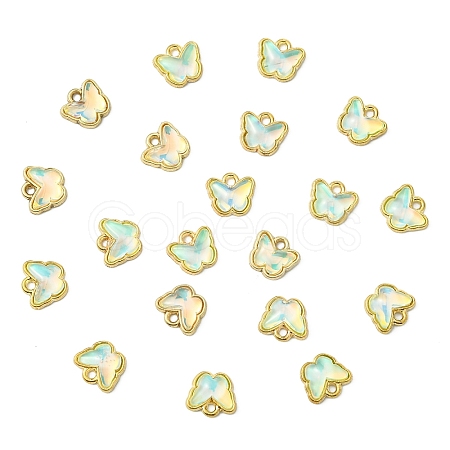20Pcs Rack Plating Alloy Glass Charms FIND-YW0008-64E-1