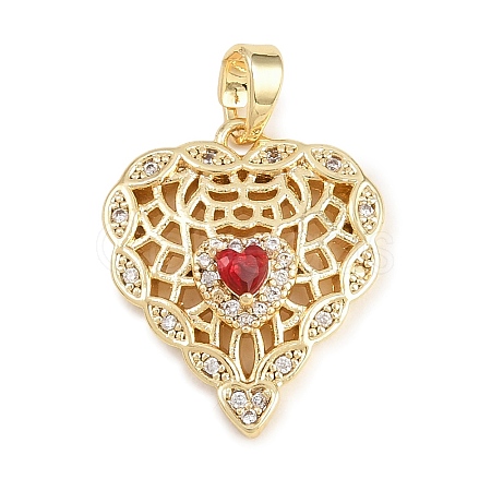 Valentine's Day Brass Micro Pave Cubic Zirconia Pendants LS-KK-T086-01A-1