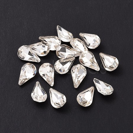 Glass Rhinestone Cabochons GGLA-P002-07C-01-1
