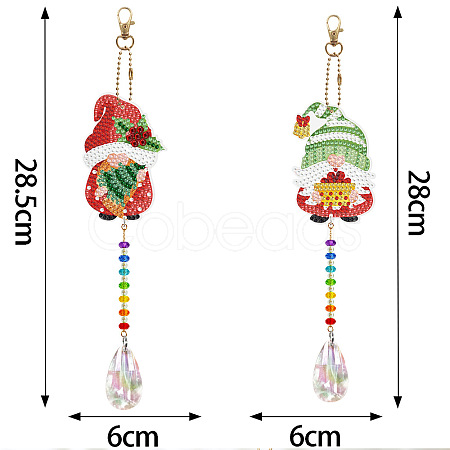 DIY Diamond Painting Acrylic Pendants Decoration Kits PW-WG89126-04-1