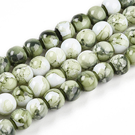 Baking Paint Glass Beads X1-DGLA-N003-8mm-C06-1