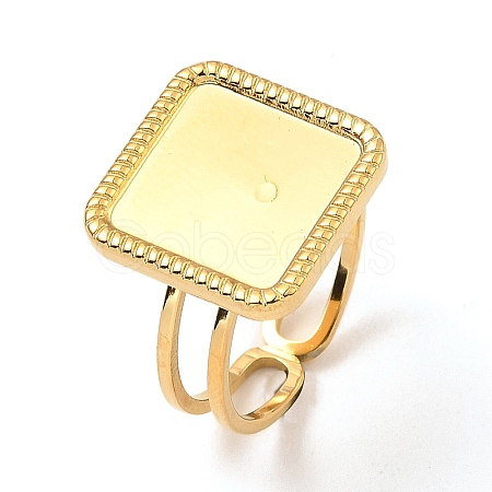 304 Stainless Steel Open Cuff Ring Findings X-RJEW-Z018-45G-1
