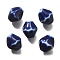 Handmade Porcelain Beads, Rhombus, Midnight Blue, 11.5x10mm, Hole: 2mm