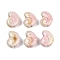 Handmade Porcelain Beads, Conch, Pink, 21.5x16.5x9.5mm, Hole: 2mm