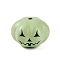 Halloween Theme Spray Painted Alloy Beads, Lead Free & Cadmium Free, Pumpkin, Light Green, 12x12x9.5mm, Hole: 1.2mm