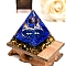 Constellation Orgonite Pyramid Resin Energy Generators, Reiki Natural Amethyst Chips Inside for Home Office Desk Decoration, Sagittarius, 50mm