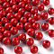 Opaque Acrylic Beads, Round, FireBrick, 8x7mm, Hole: 2mm