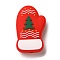 Christmas series Silicone Beads, Red, Glove, 30x19x8.5mm, Hole: 2mm