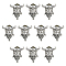 DICOSMETIC 10Pcs Tibetan Style Alloy Beads, Skull, Antique Silver, 20.5x21x16mm, Hole: 7mm