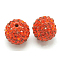 Grade A Rhinestone Pave Disco Ball Beads, for Unisex Jewelry Making, Round, Hyacinth, 16mm, Hole: 1.5mm