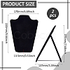 Velvet with Paper Bust Necklace Display Stands NDIS-WH0016-08-2