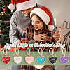 12Pcs 6 Colors Heart with Word Love Enamel Dangle Leverback Earrings EJEW-DC0001-26-7