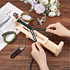 Wooden Bracelet Webbing Retainer Knitting Tool TOOL-WH0155-20-3