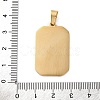 Ion Plating(IP) 304 Stainless Steel Enamel Pendants STAS-Q003-01G-015-2