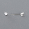 304 Stainless Steel Stud Earring Findings STAS-D448-087S-4mm-2
