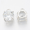 Alloy Cubic Zirconia Charms ZIRC-Q017-018P-2