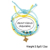 Summer Beach Style Adjustable Synthetic Green Turquoise Imperial Stone Beaded Bracelet Set UQ9789-2-5