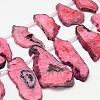 Dyed Natural Agate Nuggets Beads Strands G-E331-08G-1