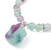 Natural Mixed Gemstone & Synthetic Hematite Beaded Stretch Bracelet BJEW-JB09760-4
