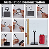 Assembled Rectangle PS Plastic Action Figure Display Stands with Adjustable Iron Support Arm ODIS-WH0100-12A-3