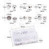 300Pcs 6 Style Tibetan Style Alloy Spacer Beads TIBE-YW0001-24-3