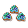 Handmade Heart Lampwork Beads Strands LAMP-P069-04A-03-2