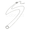 Ring 304 Stainless Steel Crystal Rhinestone Pendant Necklaces & Bracelets & Stud Earrings Sets for Women SJEW-C004-09P-01-4