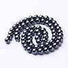 6MM Black AAA Grade Round Non-Magnetic Synthetic Hematite Beads Strands X-G-H1072-1-2