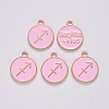 Alloy Enamel Pendants X-ENAM-S124-01B-09F-2
