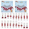 Baking Painted Alloy Pendant Locking Stitch Markers HJEW-AB00118-1