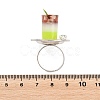 Afternoon Tea Resin & Plastic Adjustable Finger Rings for Women RJEW-K317-01H-3