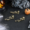 6Pcs Skeleton Halloween Zinc Alloy Brooch JEWB-FH0002-37AG-4