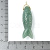 Natural Green Aventurine Carved Pendants X-G-P599-07G-06-3