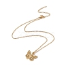 Initial Letter with Butterfly Pendant Necklace NJEW-C026-01G-J-2