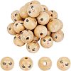 Fingerinspire 30Pcs Natural Wood Beads WOOD-FG0001-15A-1