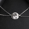 Valentine's Day 201 Stainless Steel Dog Puppy Puzzle Couple Necklaces for Women Men WGE4B3D-03-1
