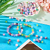 200Pcs 10 Colors Crackle Glass Beads Strands GLAA-TA0003-31A-8