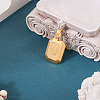 1Pc Stainless Steel Rectangle with Letter Pendants NJEW-TA0001-22U-4