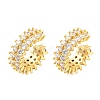 Rack Plating Brass Cubic Zirconia Cuff Earrings EJEW-K245-39G-1