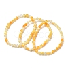 5MM Natural Yellow Shell Round Beaded Stretch Bracelets SH-CBACA76-18A-4