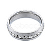 Crystal Rhinestone Flat Finger Ring RJEW-N043-11P-2