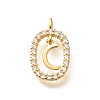 Brass Micro Pave Cubic Zirconia Pendants ZIRC-P123-01G-C01-1