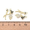 Valentine's Day Brass Micro Pave Cubic Zirconia Pendants KK-Q072-14G-3